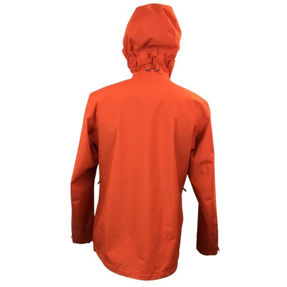 Jack Wolfskin Mens Medium Texapore Ecosphere Waterproof Hooded Jacket Orange - Picture 4 of 11
